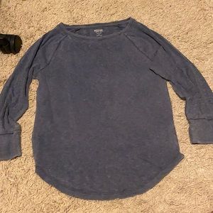 3/4 sleeve Blue Shirt